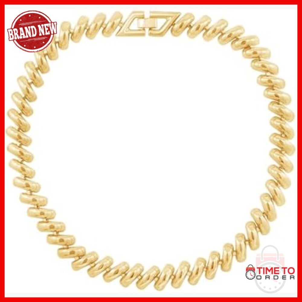 Chunky 8" Gold-Plated Chain Bracelet, Hypoallergenic Fine Jewelry
